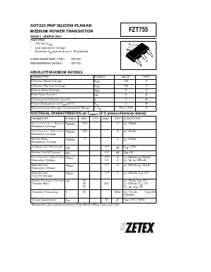 FZT755 Datasheet PDF Diodes Incorporated.