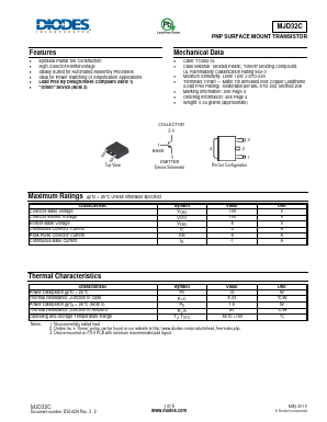 MJD32C Datasheet PDF Diodes Incorporated.