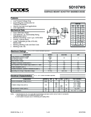 SD107 Datasheet PDF Diodes Incorporated.