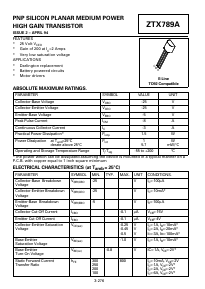 ZTX789A Datasheet PDF Diodes Incorporated.