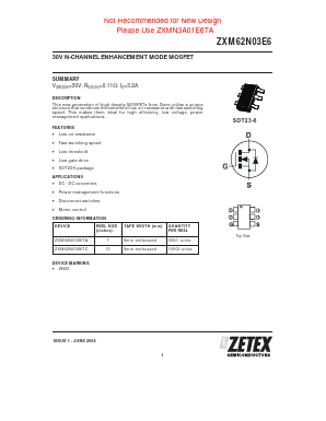 ZXM62N03E6 Datasheet PDF Diodes Incorporated.