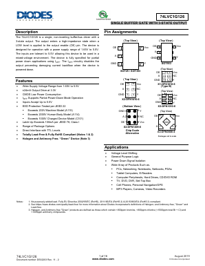 74LVC1G126FZ4-7 Datasheet PDF Diodes Incorporated.