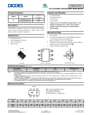 ZXMN6A08E6Q Datasheet PDF Diodes Incorporated.