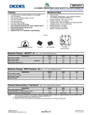 DMB53D0UV Datasheet PDF Diodes Incorporated.