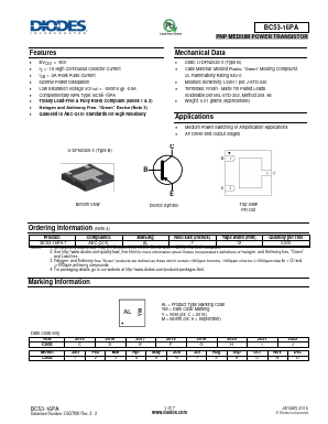 BC53-16PA Datasheet PDF Diodes Incorporated.