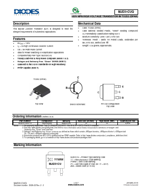 MJD31CUQ Datasheet PDF Diodes Incorporated.