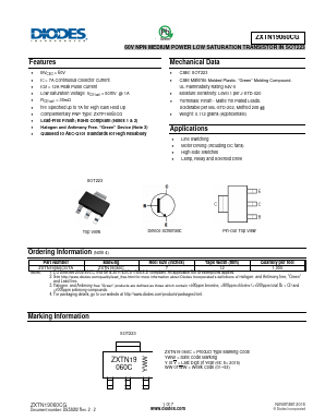 ZXTN19060CG Datasheet PDF Diodes Incorporated.