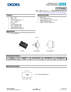 ZXTP03200BZ Datasheet PDF Diodes Incorporated.