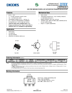 ZXTP2013GTA Datasheet PDF Diodes Incorporated.