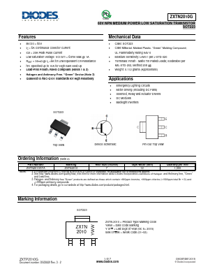 ZXTN2010G Datasheet PDF Diodes Incorporated.