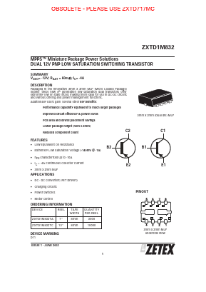 ZXTD1M832 Datasheet PDF Diodes Incorporated.