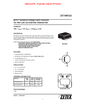 ZXT4M322 Datasheet PDF Diodes Incorporated.