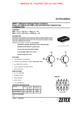 ZXTDC3M832TA Datasheet PDF Diodes Incorporated.