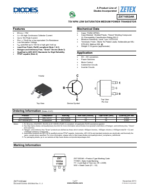 ZXT1053AK Datasheet PDF Diodes Incorporated.