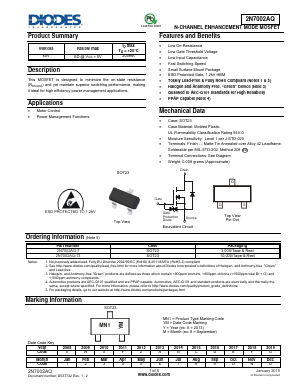 2N7002AQ-13 Datasheet PDF Diodes Incorporated.