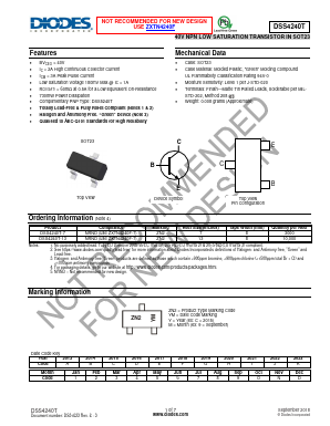 DSS4240T Datasheet PDF Diodes Incorporated.