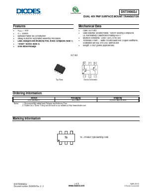 DST3906DJ-7 Datasheet PDF Diodes Incorporated.