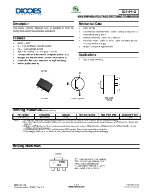 2DA1971Q Datasheet PDF Diodes Incorporated.