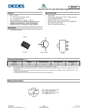 2DA1971 Datasheet PDF Diodes Incorporated.