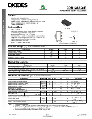 2DB1386R Datasheet PDF Diodes Incorporated.