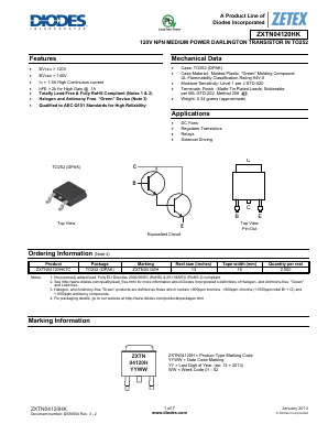 ZXTN04120HK Datasheet PDF Diodes Incorporated.