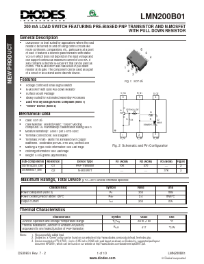 LMN200B01 Datasheet PDF Diodes Incorporated.