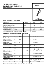 ZTX541 Datasheet PDF Diodes Incorporated.