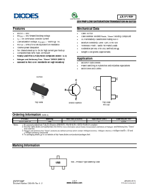 ZXTP749F Datasheet PDF Diodes Incorporated.