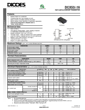 DCX53-16-13 Datasheet PDF Diodes Incorporated.