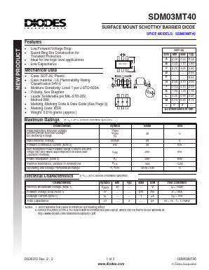 SDM03MT40 Datasheet PDF Diodes Incorporated.