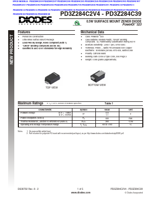 PD3Z284C27 Datasheet PDF Diodes Incorporated.