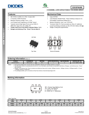 D3V3F4U6S Datasheet PDF Diodes Incorporated.