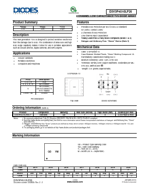 D3V3P4U10LP26 Datasheet PDF Diodes Incorporated.