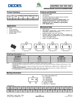 BAS70WQ Datasheet PDF Diodes Incorporated.