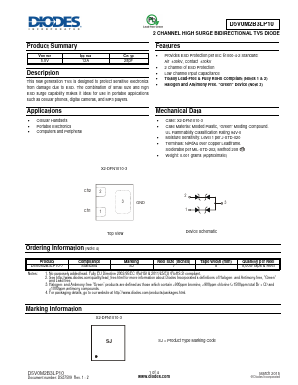 D5V0M2B3LP10 Datasheet PDF Diodes Incorporated.