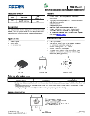 DMNH6011LK3-13 Datasheet PDF Diodes Incorporated.