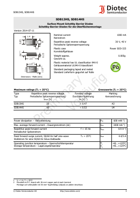 SDB13HS Datasheet PDF Diotec Semiconductor Germany 