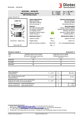 SD101AW Datasheet PDF Diotec Semiconductor Germany 