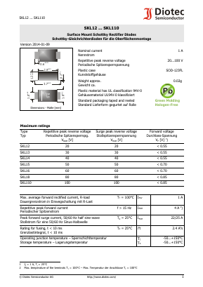 SKL15 Datasheet PDF Diotec Semiconductor Germany 