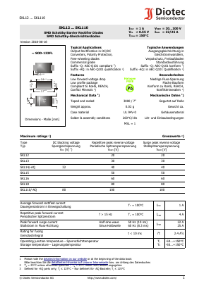 SKL12 Datasheet PDF Diotec Semiconductor Germany 