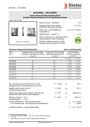 SK1520PQ Datasheet PDF Diotec Semiconductor Germany 