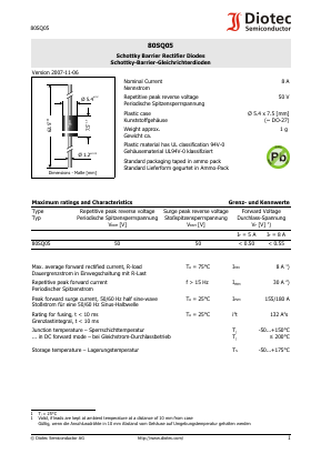 80SQ05 Datasheet PDF Diotec Semiconductor Germany 