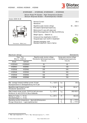 KYZ35K05 Datasheet PDF Diotec Semiconductor Germany 