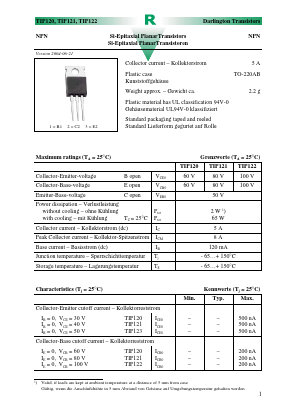 TIP120 Datasheet PDF Diotec Semiconductor Germany 