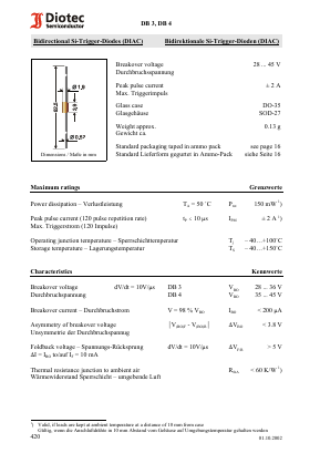DB3 Datasheet PDF Diotec Semiconductor Germany 