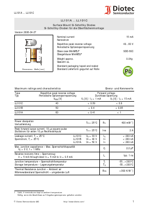 LL101A Datasheet PDF Diotec Semiconductor Germany 