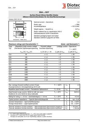 S1A_13 Datasheet PDF Diotec Semiconductor Germany 