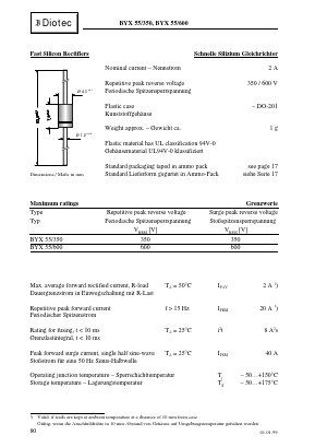 BYX55/350 Datasheet PDF Diotec Semiconductor Germany 