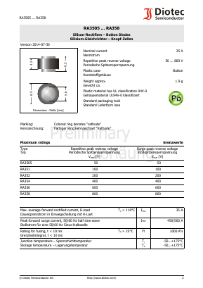 RA3505 Datasheet PDF Diotec Semiconductor Germany 