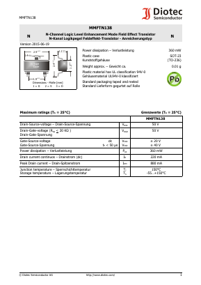 MMFTN138 Datasheet PDF Diotec Semiconductor Germany 